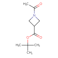 Chemical structure of tert-butyl 1-acetylazetidine-3-carboxylate - CSSB01991241302