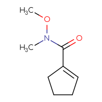 Chemical structure of N-methoxy-N-methylcyclopent-1-ene-1-carboxamide - CSSB00010363611