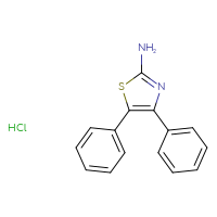Chemical structure of diphenyl-1,3-thiazol-2-amine hydrochloride - CSSB00025771553