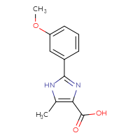 Chemical structure of 2-(3-methoxyphenyl)-5-methyl-1H-imidazole-4-carboxylic acid - CSSB00000693468