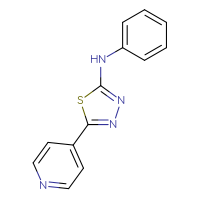 Chemical structure of N-phenyl-5-(pyridin-4-yl)-1,3,4-thiadiazol-2-amine - CSSB00121587250