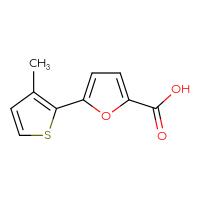 Chemical structure of 5-(3-methylthiophen-2-yl)furan-2-carboxylic acid - CSSB00012677092
