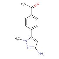 Chemical structure of 1-[4-(3-amino-1-methyl-1H-pyrazol-5-yl)phenyl]ethan-1-one - CSSB06582111382