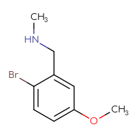 Chemical structure of [(2-bromo-5-methoxyphenyl)methyl](methyl)amine - CSSB00000719791