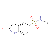 Chemical structure of N-methyl-2-oxo-2,3-dihydro-1H-indole-5-sulfonamide - CSSB00000203846