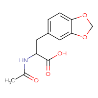 Chemical structure of 3-(2H-1,3-benzodioxol-5-yl)-2-acetamidopropanoic acid - CSSB00000749071