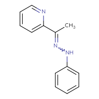 Chemical structure of 2-[1-(2-phenylhydrazin-1-ylidene)ethyl]pyridine - CSSB00000003884