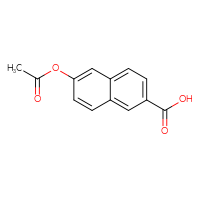 Chemical structure of 6-(acetyloxy)naphthalene-2-carboxylic acid - CSSB00000012188