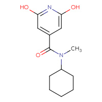 Chemical structure of N-cyclohexyl-2,6-dihydroxy-N-methylpyridine-4-carboxamide - CSSB06379035502