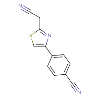 Chemical structure of 4-[2-(cyanomethyl)-1,3-thiazol-4-yl]benzonitrile - CSSB00000256469