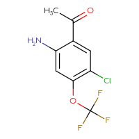 Chemical structure of 1-[2-amino-5-chloro-4-(trifluoromethoxy)phenyl]ethan-1-one - CSSB00021073308