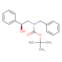 Chemical structure of tert-butyl N-benzyl-N-[(2S)-2-hydroxy-2-phenylethyl]carbamate - CSSB00010245582