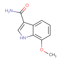 Chemical structure of 7-methoxy-1H-indole-3-carboxamide - CSSB00009950386