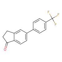 Chemical structure of 5-[4-(trifluoromethyl)phenyl]-2,3-dihydro-1H-inden-1-one - CSSB00039123873