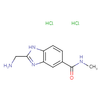Chemical structure of 2-(aminomethyl)-N-methyl-1H-1,3-benzodiazole-5-carboxamide dihydrochloride - CSSB21432566675