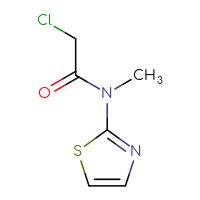 Chemical structure of 2-chloro-N-methyl-N-(1,3-thiazol-2-yl)acetamide - CSSB00000048835