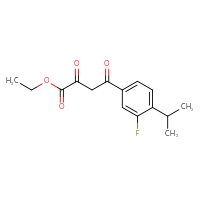 Chemical structure of ethyl 4-[3-fluoro-4-(propan-2-yl)phenyl]-2,4-dioxobutanoate - CSSB06661217750