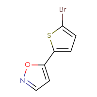 Chemical structure of 5-(5-bromothiophen-2-yl)-1,2-oxazole - CSSB00011934308
