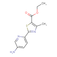 Chemical structure of ethyl 2-(5-aminopyridin-2-yl)-4-methyl-1,3-thiazole-5-carboxylate - CSSB00161153211