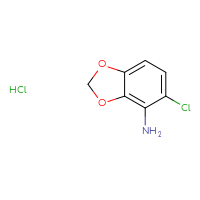 Chemical structure of 5-chloro-2H-1,3-benzodioxol-4-amine hydrochloride - CSSB00103147688