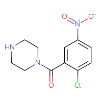 Chemical structure of 1-(2-chloro-5-nitrobenzoyl)piperazine - CSSB00000403530