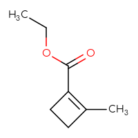 Chemical structure of ethyl 2-methylcyclobut-1-ene-1-carboxylate - CSSB00102578484