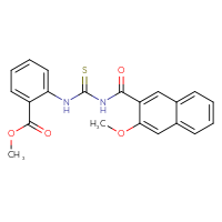 Chemical structure of methyl 2-({[(3-methoxynaphthalen-2-yl)formamido]methanethioyl}amino)benzoate - CSSB00121715433