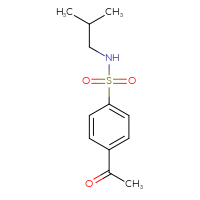 Chemical structure of 4-acetyl-N-(2-methylpropyl)benzene-1-sulfonamide - CSSB00000254801