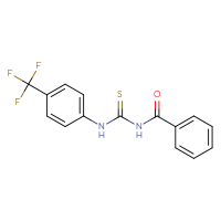 Chemical structure of 1-benzoyl-3-[4-(trifluoromethyl)phenyl]thiourea - CSSB00020610983