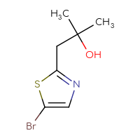 Chemical structure of 1-(5-bromo-1,3-thiazol-2-yl)-2-methylpropan-2-ol - CSSB00024504412