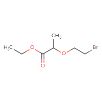 Chemical structure of ethyl 2-(2-bromoethoxy)propanoate - CSSB20563221008