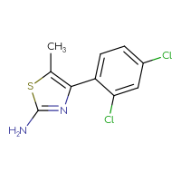 Chemical structure of 4-(2,4-dichlorophenyl)-5-methyl-1,3-thiazol-2-amine - CSSB00011203426