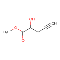 Chemical structure of methyl 2-hydroxypent-4-ynoate - CSSB00012382527