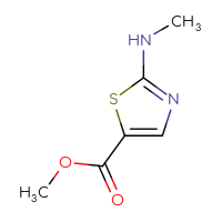 Chemical structure of methyl 2-(methylamino)-1,3-thiazole-5-carboxylate - CSSB00000687579