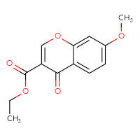 Chemical structure of ethyl 7-methoxy-4-oxo-4H-chromene-3-carboxylate - CSSB00020637073