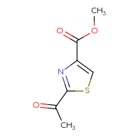 Chemical structure of methyl 2-acetyl-1,3-thiazole-4-carboxylate - CSSB00010347539