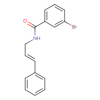 Chemical structure of 3-bromo-N-[(2E)-3-phenylprop-2-en-1-yl]benzamide - CSSB14670185713
