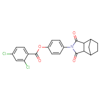 Chemical structure of 4-{3,5-dioxo-4-azatricyclo[5.2.1.0²,⁶]decan-4-yl}phenyl 2,4-dichlorobenzoate - CSSB00121685220