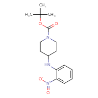Chemical structure of tert-butyl 4-[(2-nitrophenyl)amino]piperidine-1-carboxylate - CSSB00000364495