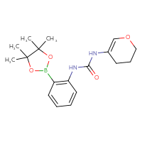 Chemical structure of 1-(3,4-dihydro-2H-pyran-5-yl)-3-[2-(4,4,5,5-tetramethyl-1,3,2-dioxaborolan-2-yl)phenyl]urea - CSSB21245997305