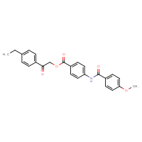 Chemical structure of 2-(4-ethylphenyl)-2-oxoethyl 4-(4-methoxybenzamido)benzoate - CSSB00121683653