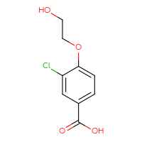 Chemical structure of 3-chloro-4-(2-hydroxyethoxy)benzoic acid - CSSB00000217290