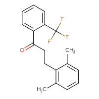 Chemical structure of 3-(2,6-dimethylphenyl)-1-[2-(trifluoromethyl)phenyl]propan-1-one - CSSB00020571516
