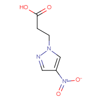 Chemical structure of 3-(4-nitro-1H-pyrazol-1-yl)propanoic acid - CSSB00000246792