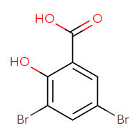 Chemical structure of 3,5-dibromo-2-hydroxybenzoic acid - CSSB00000212120