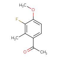 Chemical structure of 1-(3-fluoro-4-methoxy-2-methylphenyl)ethan-1-one - CSSB00135174820