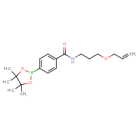 Chemical structure of N-[3-(prop-2-en-1-yloxy)propyl]-4-(4,4,5,5-tetramethyl-1,3,2-dioxaborolan-2-yl)benzamide - CSSB02533283165