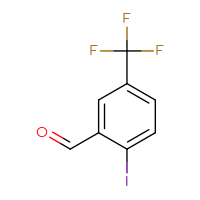 Chemical structure of 2-iodo-5-(trifluoromethyl)benzaldehyde - CSSB00010150390