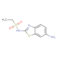 Chemical structure of N-(6-amino-1,3-benzothiazol-2-yl)ethane-1-sulfonamide - CSSB00000287539