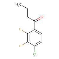 Chemical structure of 1-(4-chloro-2,3-difluorophenyl)butan-1-one - CSSB00113708636